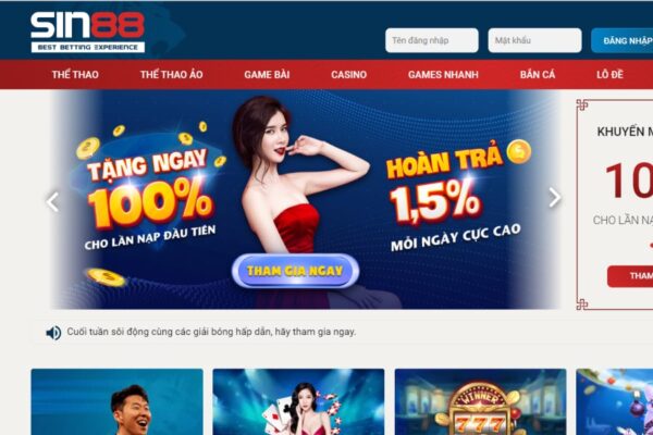 Trang chủ chính thức của nhà cái SIN88